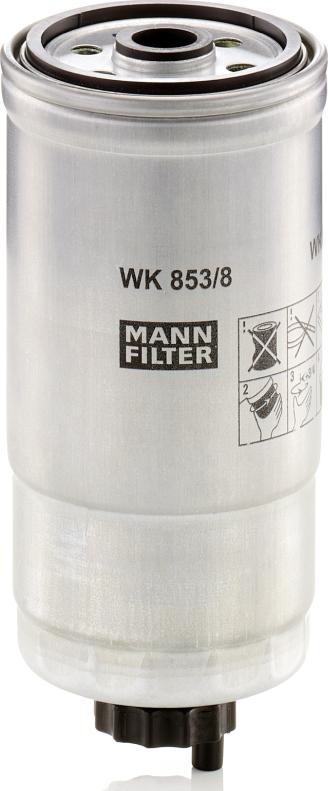Mann-Filter WK 853/8 - Паливний фільтр autozip.com.ua