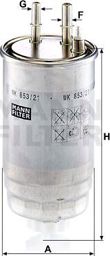 Mann-Filter WK 853/21 - Паливний фільтр autozip.com.ua