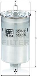 Mann-Filter WK 853 - Паливний фільтр autozip.com.ua