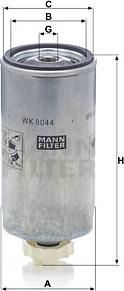 Mann-Filter WK 8044 x - Фільтр паливний Case New Holland WK8044xMANN autozip.com.ua