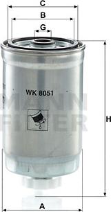 Mann-Filter WK 8051 - Паливний фільтр autozip.com.ua