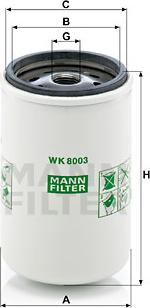 Mann-Filter WK 8003 x - Паливний фільтр autozip.com.ua