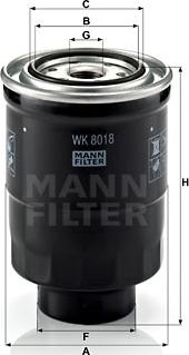 Mann-Filter WK 8018 x - Паливний фільтр autozip.com.ua