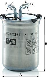 Mann-Filter WK 8029/1 - Паливний фільтр autozip.com.ua