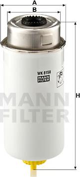 Mann-Filter WK 8158 - Паливний фільтр autozip.com.ua