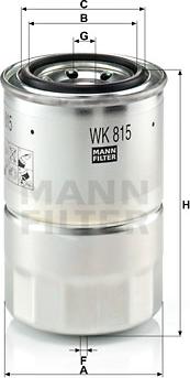 Mann-Filter WK 815 x - Паливний фільтр autozip.com.ua