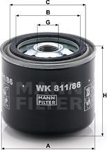 Mann-Filter WK 811/86 - Паливний фільтр autozip.com.ua