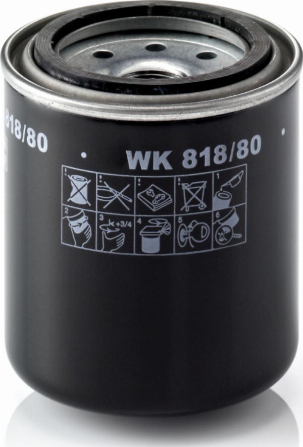 Mann-Filter WK 818/80 - Паливний фільтр autozip.com.ua