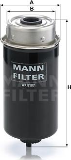 Mann-Filter WK 8187 - Паливний фільтр autozip.com.ua