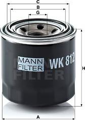 Mann-Filter WK 812 - Паливний фільтр autozip.com.ua