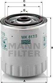 Mann-Filter WK 817/3 x - Паливний фільтр autozip.com.ua
