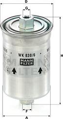 Mann-Filter WK 830/6 x - Паливний фільтр autozip.com.ua