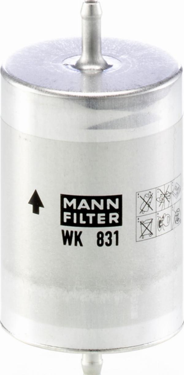 Mann-Filter WK 831 - Паливний фільтр autozip.com.ua
