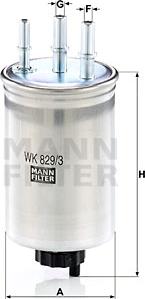 Mann-Filter WK 829/3 - Паливний фільтр autozip.com.ua