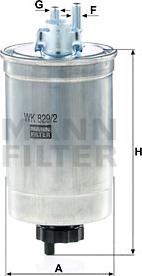 Mann-Filter WK 829/2 - Паливний фільтр autozip.com.ua