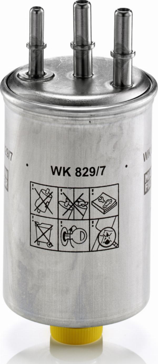 Mann-Filter WK 829/7 - Паливний фільтр autozip.com.ua