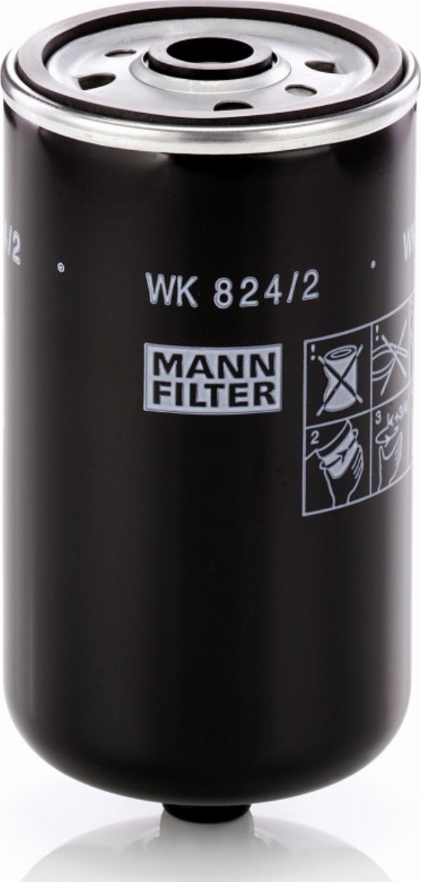 Mann-Filter WK 824/2 - Паливний фільтр autozip.com.ua