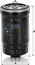 Mann-Filter WK 820/5 - Паливний фільтр autozip.com.ua
