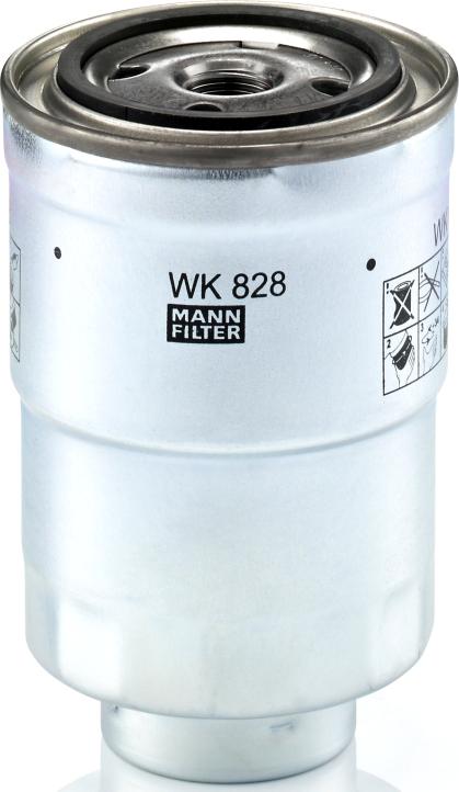 Mann-Filter WK 828 x - Паливний фільтр autozip.com.ua