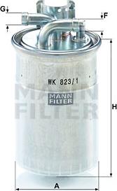 Mann-Filter WK 823/1 - Паливний фільтр autozip.com.ua