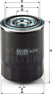 Mann-Filter WK 822/4 - Паливний фільтр autozip.com.ua