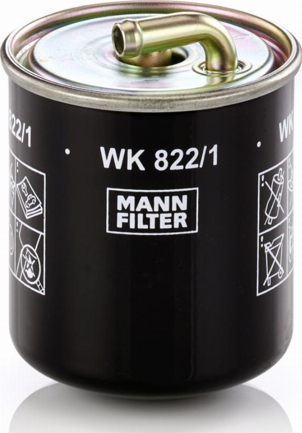 Mann-Filter WK 822/1 - Паливний фільтр autozip.com.ua