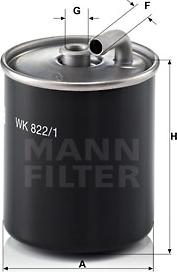 Mann-Filter WK 822/1 - Паливний фільтр autozip.com.ua
