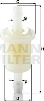 Mann-Filter WK 21 (10) - Паливний фільтр autozip.com.ua