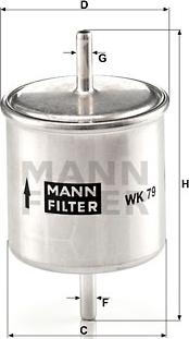 Mann-Filter WK 79 - Паливний фільтр autozip.com.ua