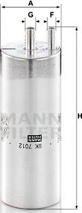 Mann-Filter WK 7012 - Паливний фільтр autozip.com.ua
