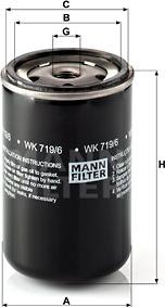 Mann-Filter WK 719/6 - Паливний фільтр autozip.com.ua