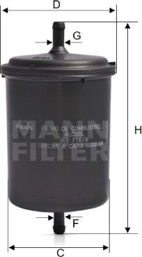Mann-Filter WK 716/6 - Паливний фільтр autozip.com.ua