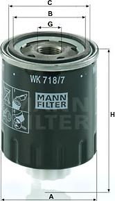 Mann-Filter WK 718/7 - Паливний фільтр autozip.com.ua