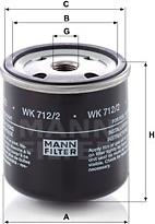 Mann-Filter WK 712/2 - Паливний фільтр autozip.com.ua