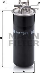 Mann-Filter WK 735/1 - Паливний фільтр autozip.com.ua