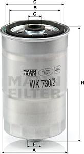 Mann-Filter WK 730/2 x - Паливний фільтр autozip.com.ua