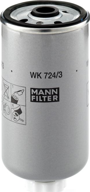 Mann-Filter WK 724/3 - Паливний фільтр autozip.com.ua