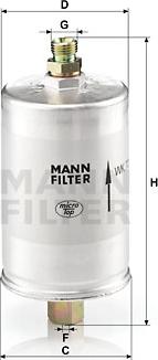 Mann-Filter WK 726 - Паливний фільтр autozip.com.ua