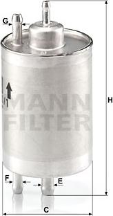 Mann-Filter WK 720/1 - Паливний фільтр autozip.com.ua