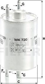 Mann-Filter WK 720 - Паливний фільтр autozip.com.ua