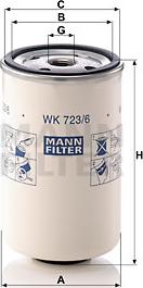 Mann-Filter WK 723/6 - Паливний фільтр autozip.com.ua