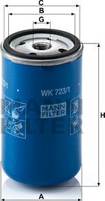 Mann-Filter WK 723/1 - Паливний фільтр autozip.com.ua