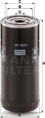 Mann-Filter WP 962/3 x - Паливний фільтр autozip.com.ua