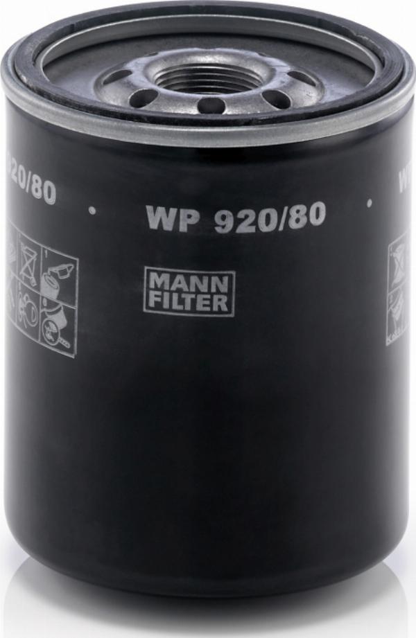 Mann-Filter WP 920/80 - Масляний фільтр autozip.com.ua