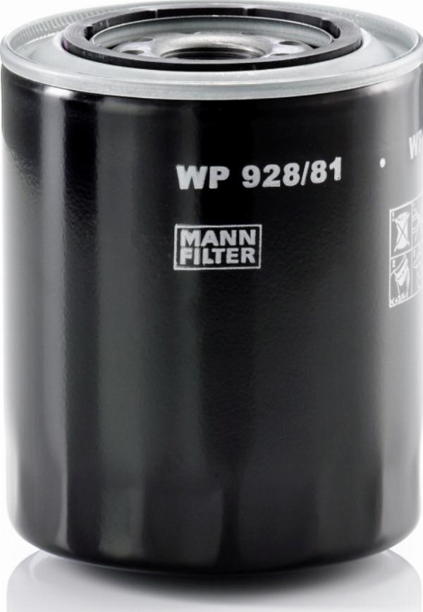 Mann-Filter WP 928/81 - Масляний фільтр autozip.com.ua