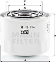 Mann-Filter WP 10 003 - Масляний фільтр autozip.com.ua