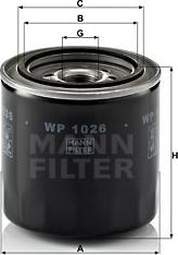 Mann-Filter WP 1026 - Масляний фільтр autozip.com.ua