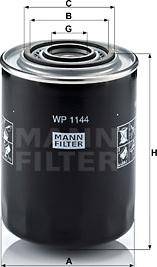 Mann-Filter WP 1144 - Масляний фільтр autozip.com.ua