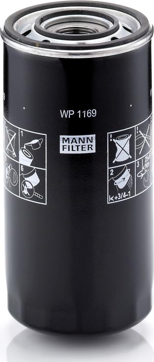 Mann-Filter WP 1169 - Масляний фільтр autozip.com.ua
