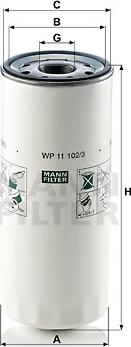 Mann-Filter WP 11 102/3 - Масляний фільтр autozip.com.ua
